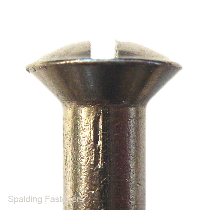 10-24 UNC A2 Stainless Steel Raised Countersunk Slotted Machine Screws