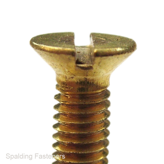No.10 Brass Countersunk Slotted Head Woodscrews