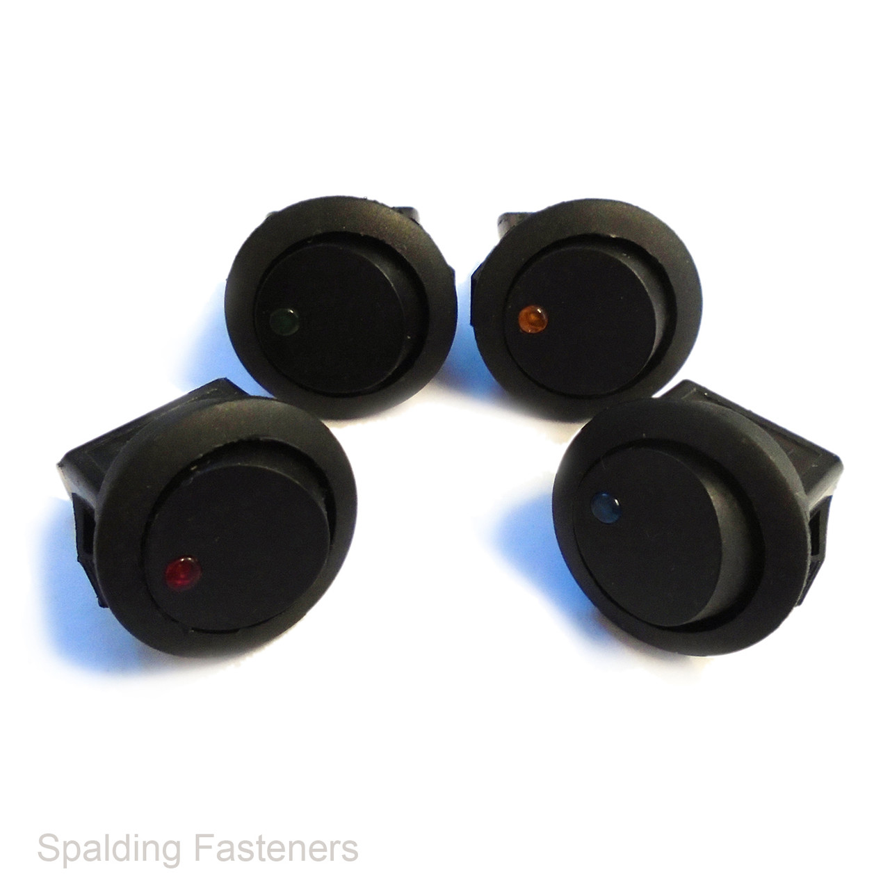 Coloured Toggle Rocker Switches for 20mm Hole - 16amp 12volt