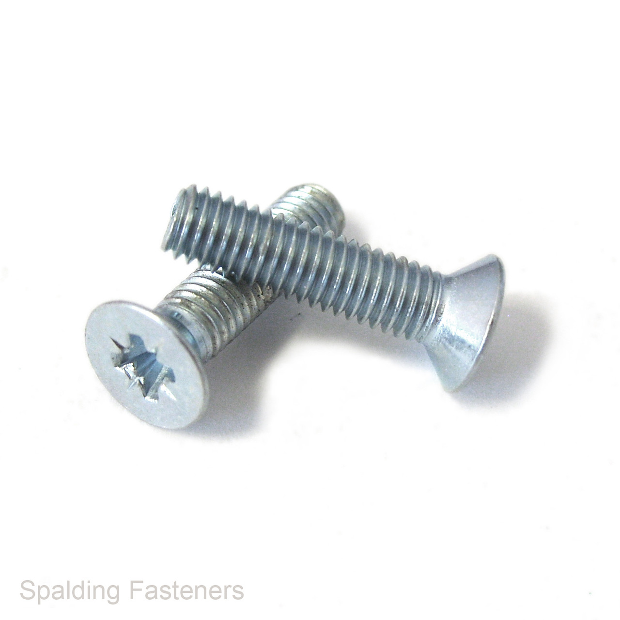 M4 Metric 4.8 Zinc Plated Steel Countersunk Pozi Head Machine Screws