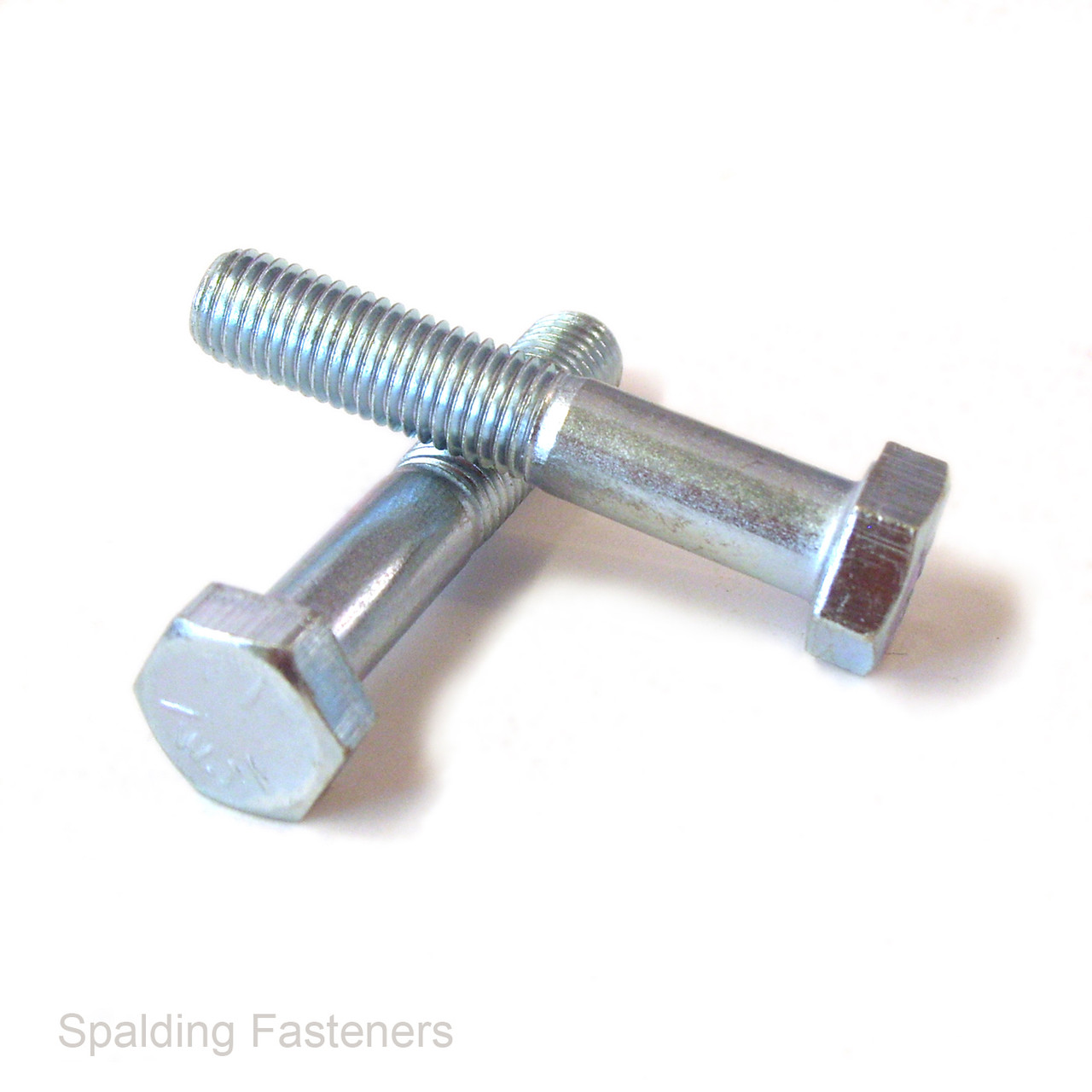1/4" BSF Zinc Plated Steel Hexagon Head Bolts With Shank