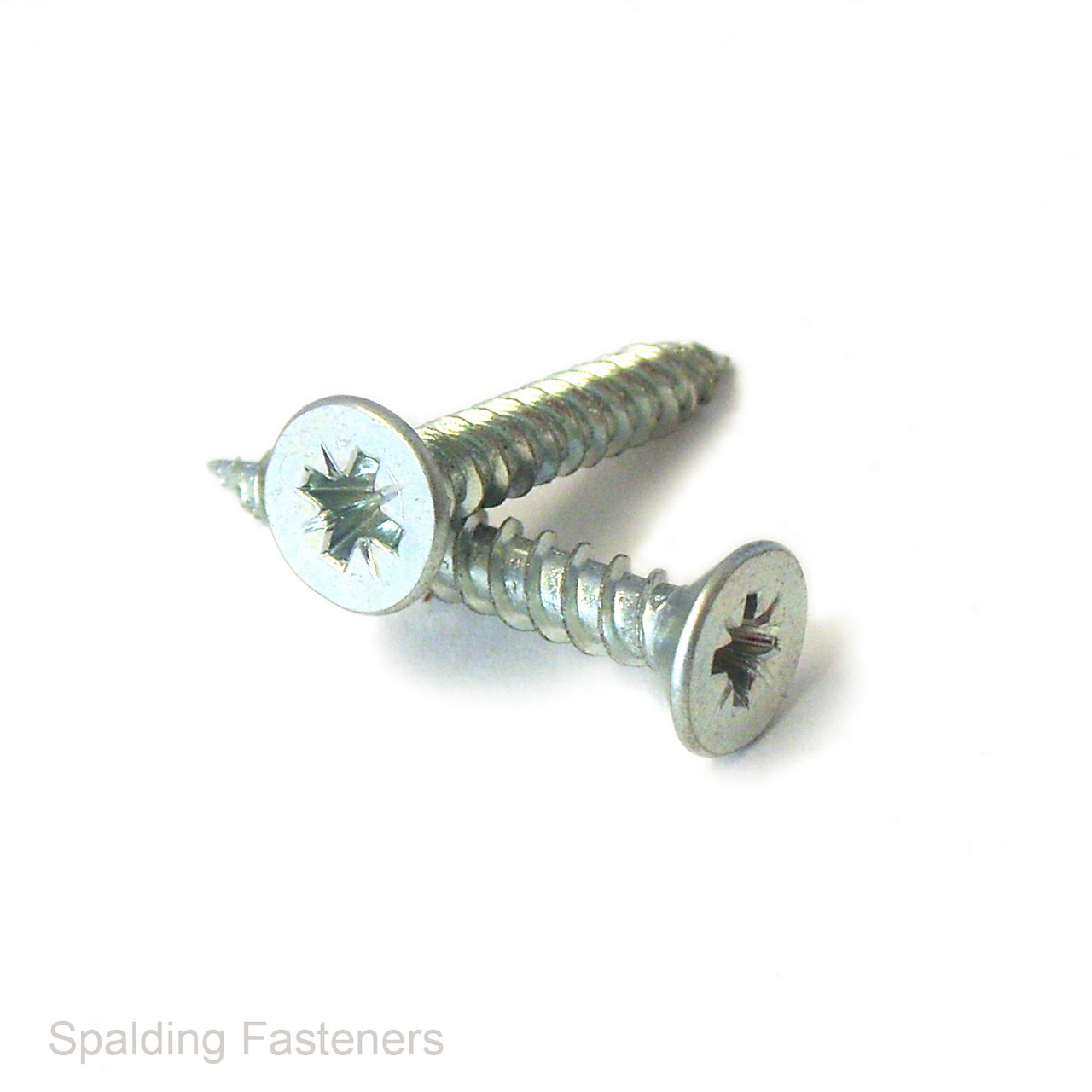 No.6 Zinc Plated Steel Countersunk Pozi Head Woodscrews