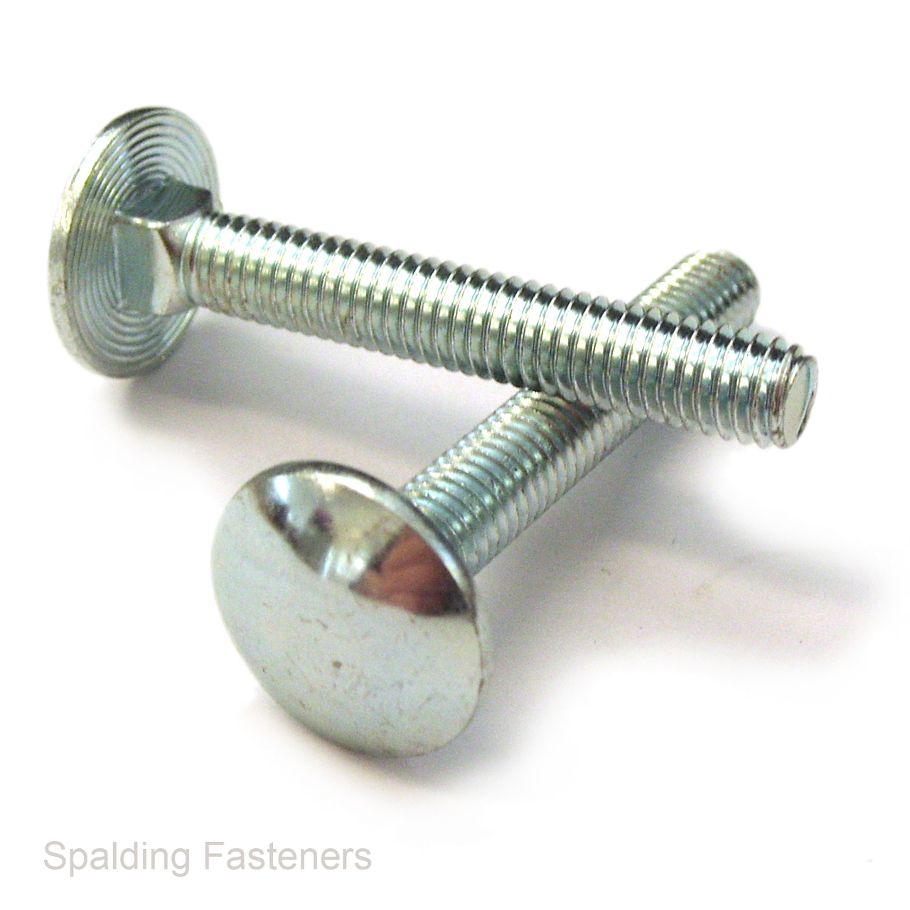 M12 Metric 4.8 Grade Zinc Plated Coach Bolts Plus Nuts