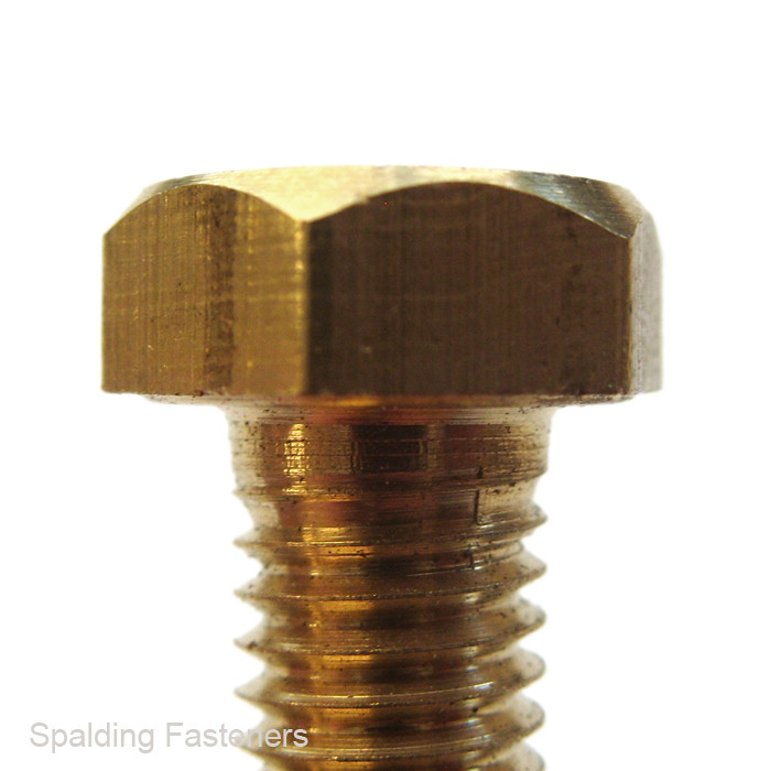 M8 Metric Brass Hexagon Head Fully Threaded Set Screw Bolts