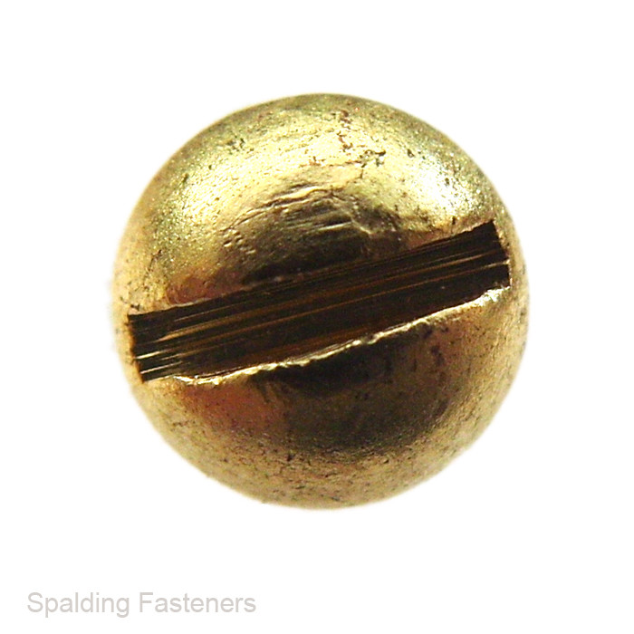 6BA Brass Round Slotted Head Machine Screws