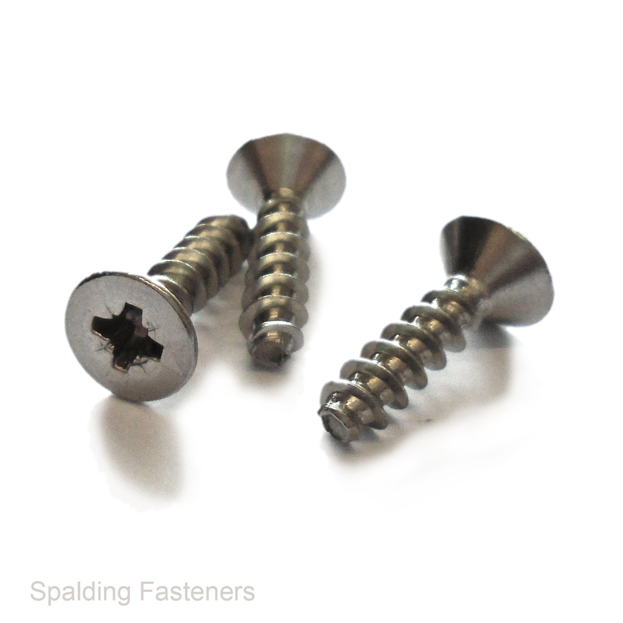 A2 Stainless Steel Polytech 30 Countersunk Pozi Screws For Plastic
