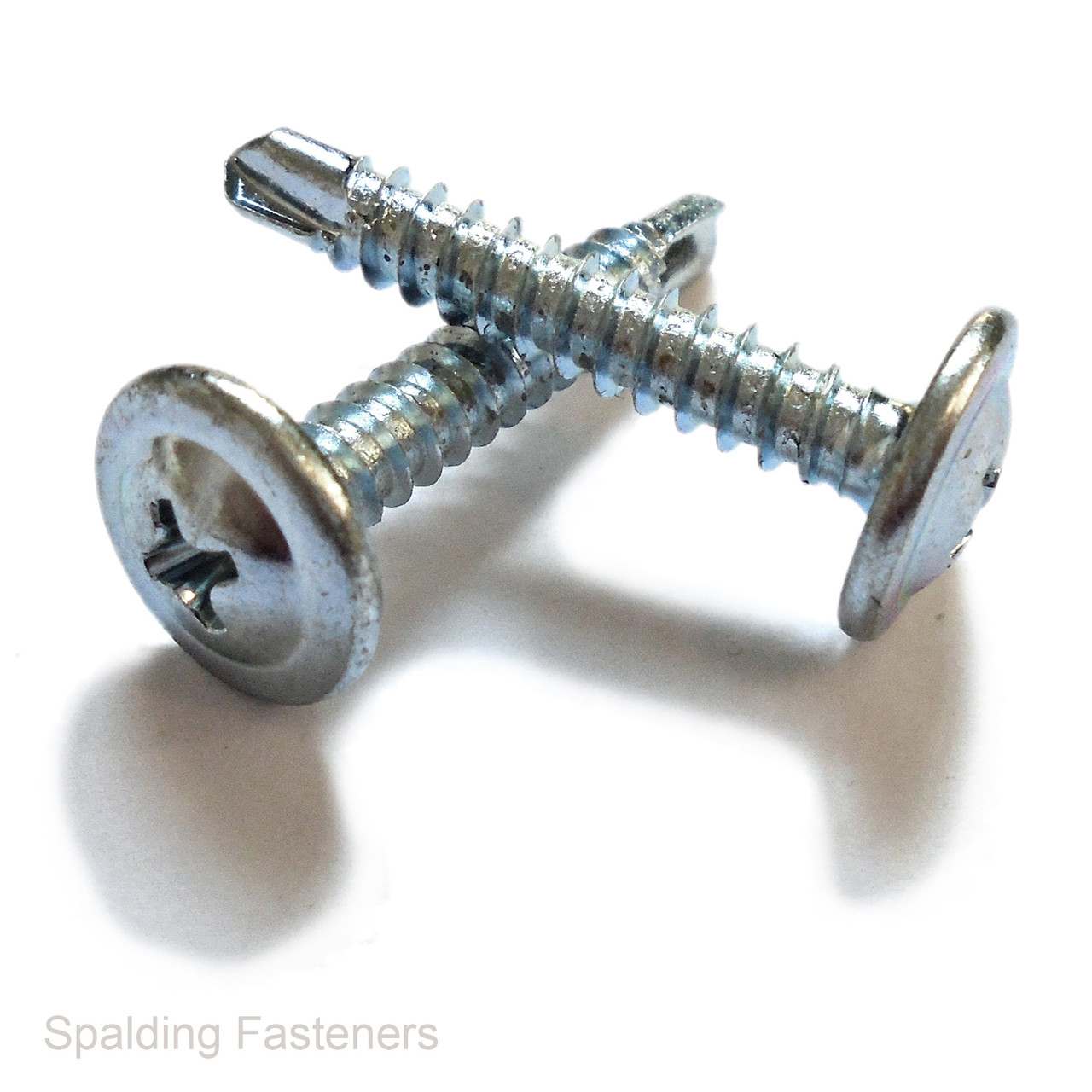 No.8 Zinc Plated Steel Phillips Flange Head Self Drilling Screws DIN7504