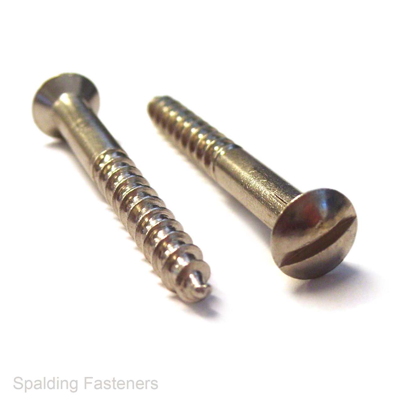 No.8 A2 Grade Stainless Steel Raised Countersunk Slotted Head Woodscrews