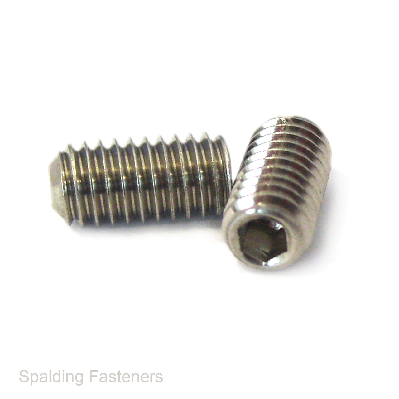 1/4" UNF A2 Stainless Steel Cup Point Socket Allen Key Grub Screws