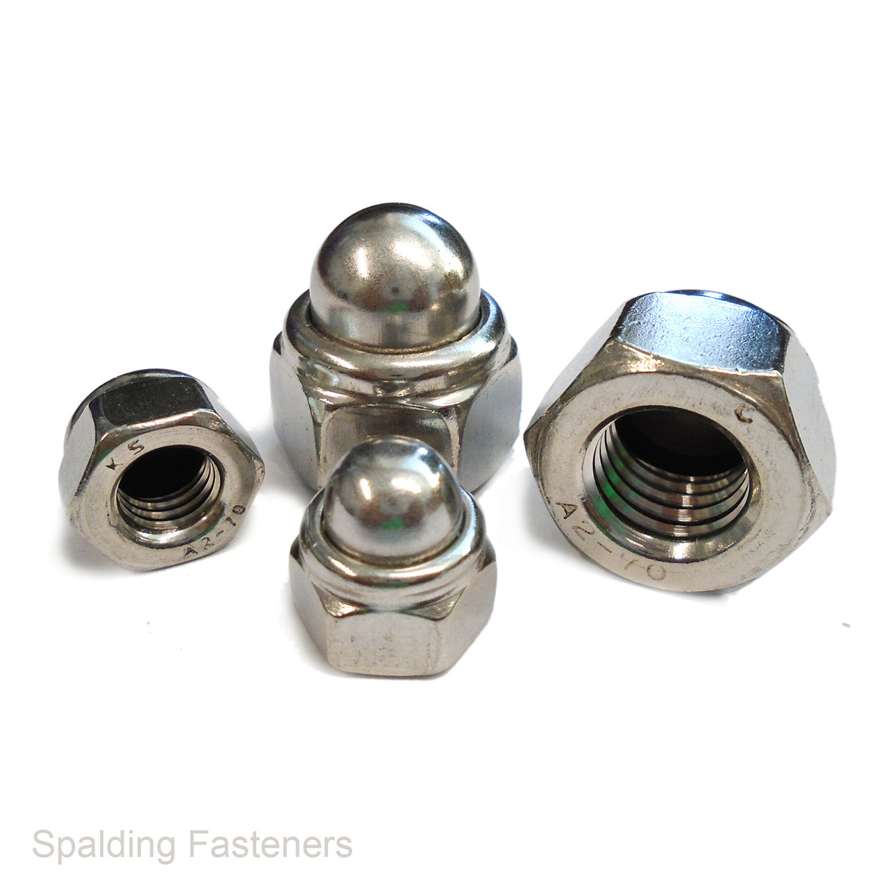 Metric A2 Stainless Steel Nylon Insert Locking Dome Acorn Cover Nuts 