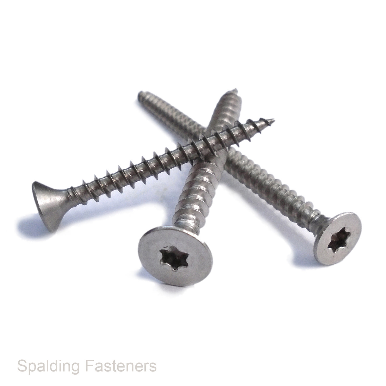 8MM CHIPBOARD SCREWS A2 STAINLESS STEEL COUNTERSUNK TORX
