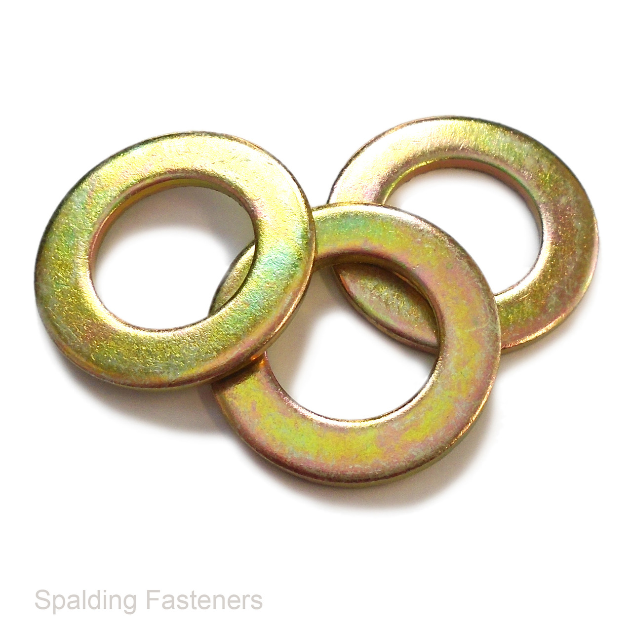 ZINC YELLOW IMPERIAL THICK STEEL FLAT WASHERS