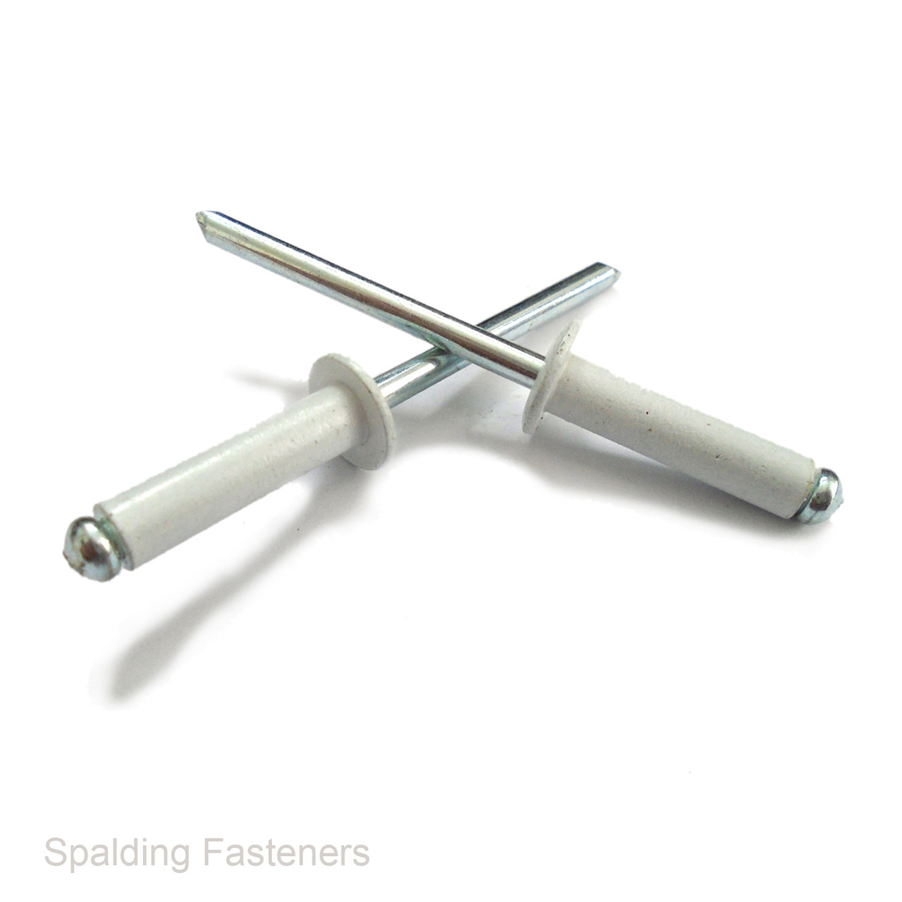 4.0mm White Standard Open Dome Head Aluminium Rivets