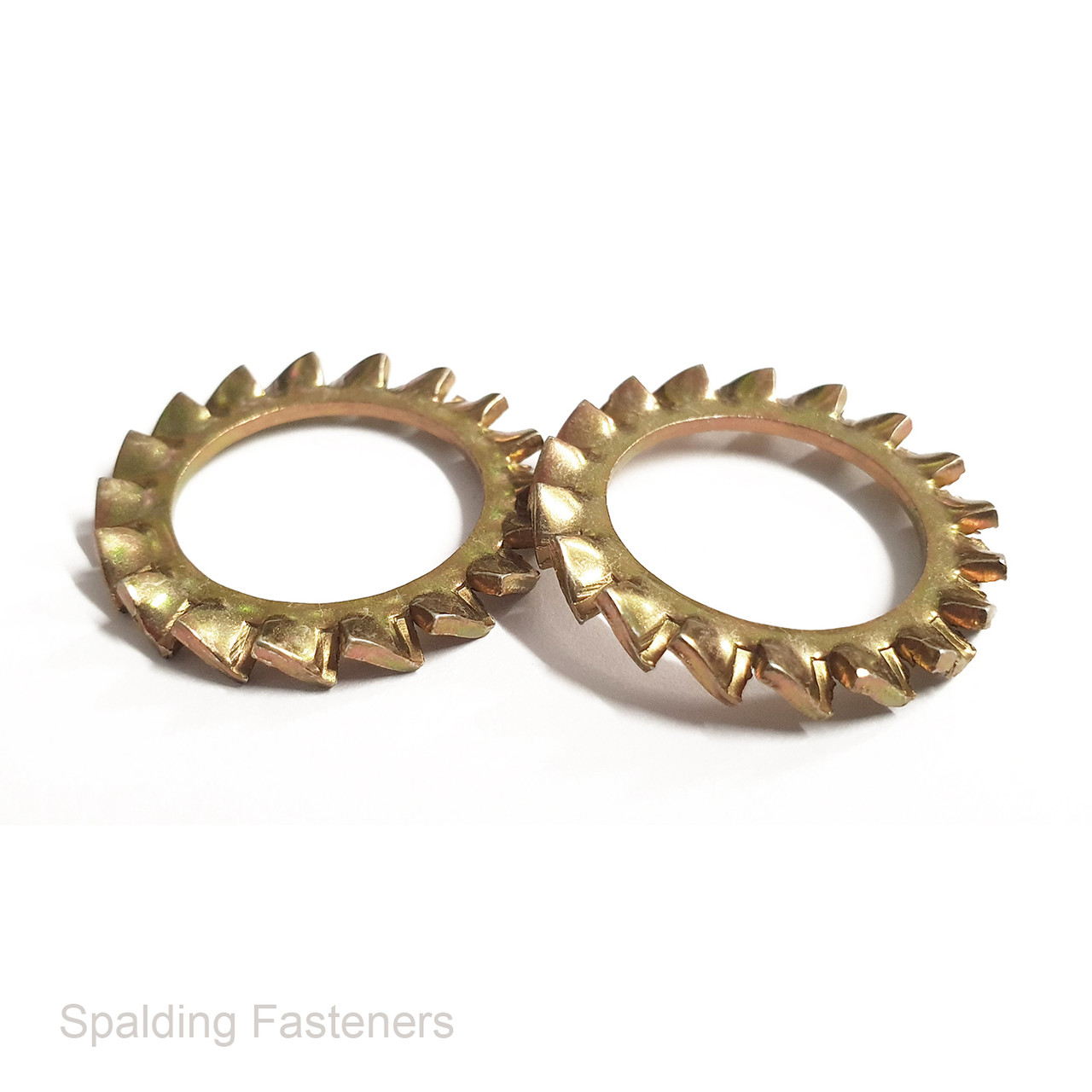 METRIC ZINC YELLOW EXTERNAL TOOTH DIN6798A SHAKEPROOW WASHERS