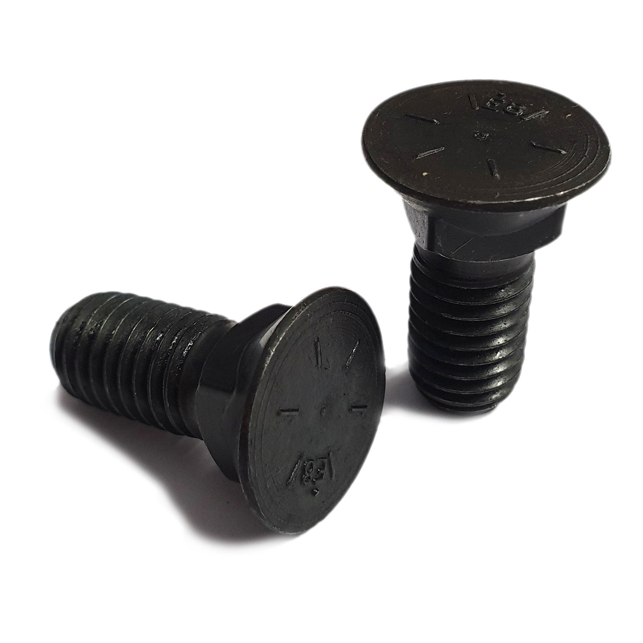 UNC GRADE 8 STEEL PLOW BOLTS FULL THREAD FLAT HEAD SQUARE NECK