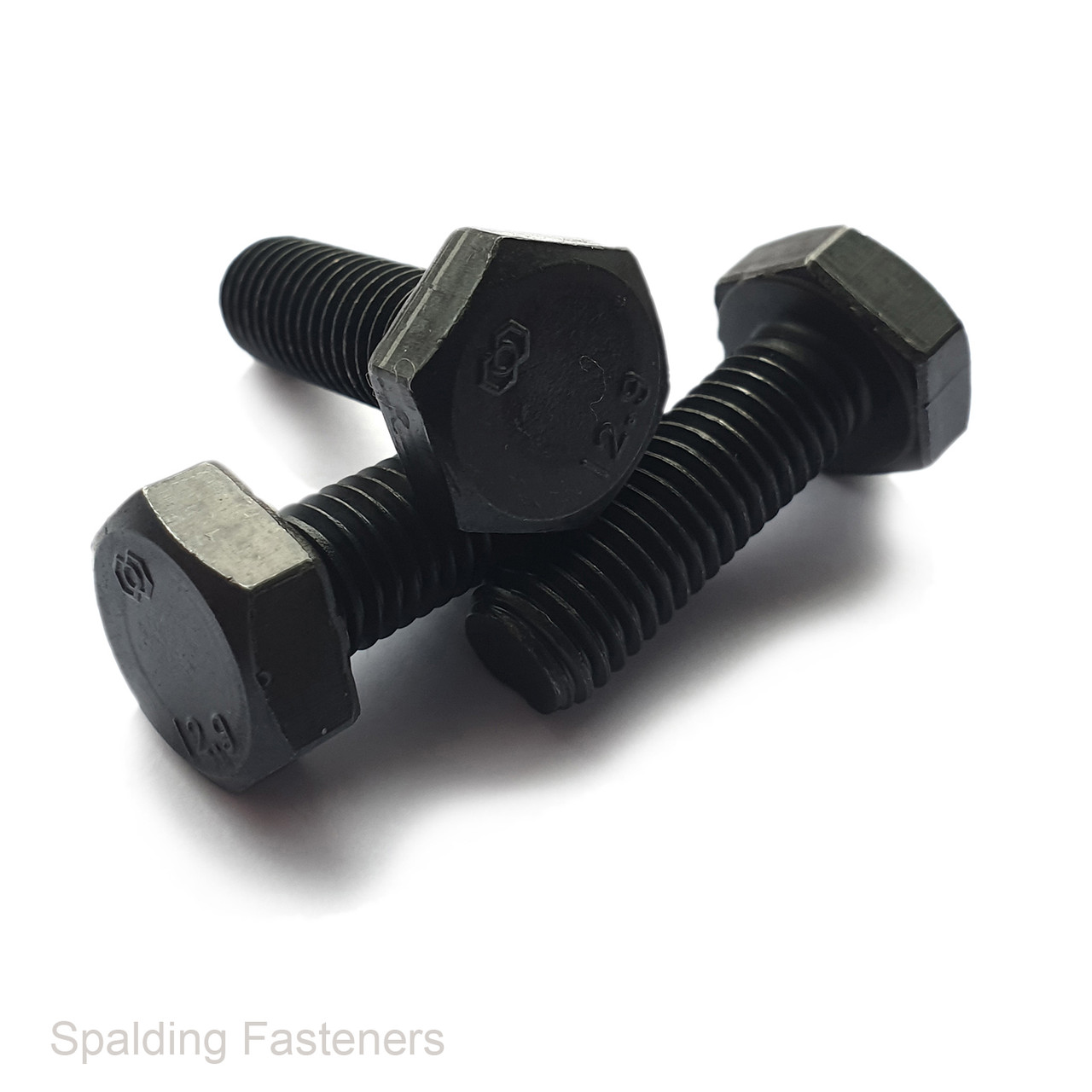 M16 METRIC 12.9 DIN933 HEXAGON SET SCREWS SELF COLOUR STEEL