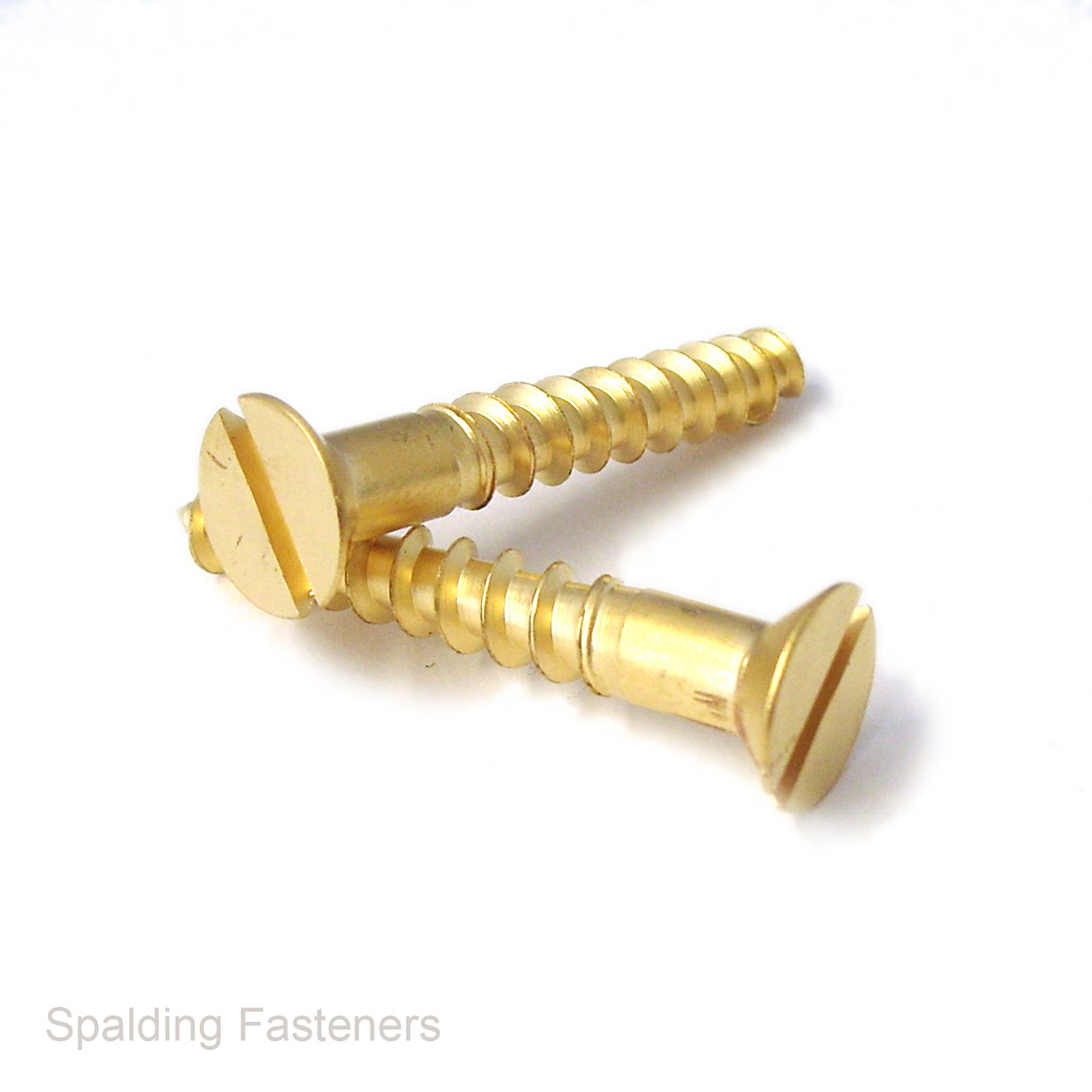 No.8 Brass Countersunk Slotted Head Woodscrews