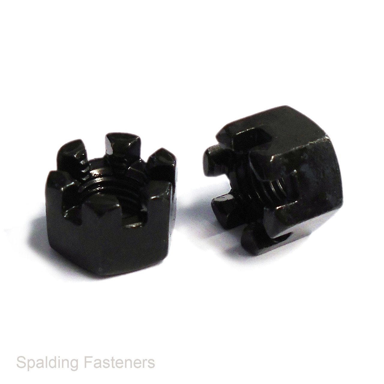 Metric Fine Self Colour Steel Castle Nuts