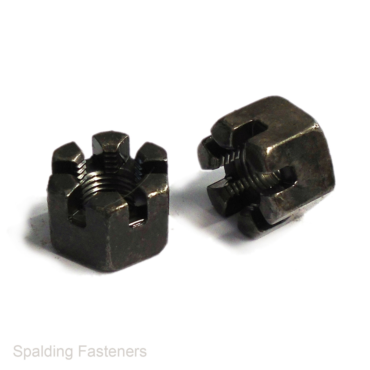 Metric Fine Self Colour Steel Castle Nuts