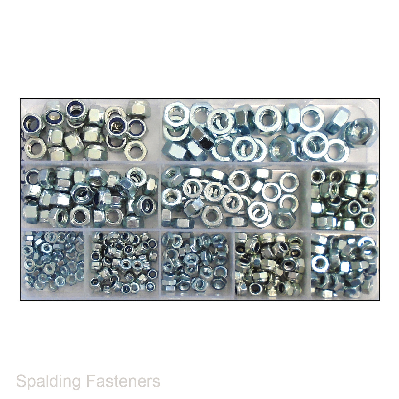 Assorted Metric Zinc Plated Full & Nyloc Nuts
