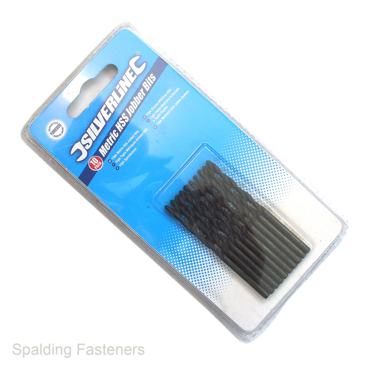Silverline Metric HSS Jobber Drill Bits 10 Pack - 1mm To 8mm