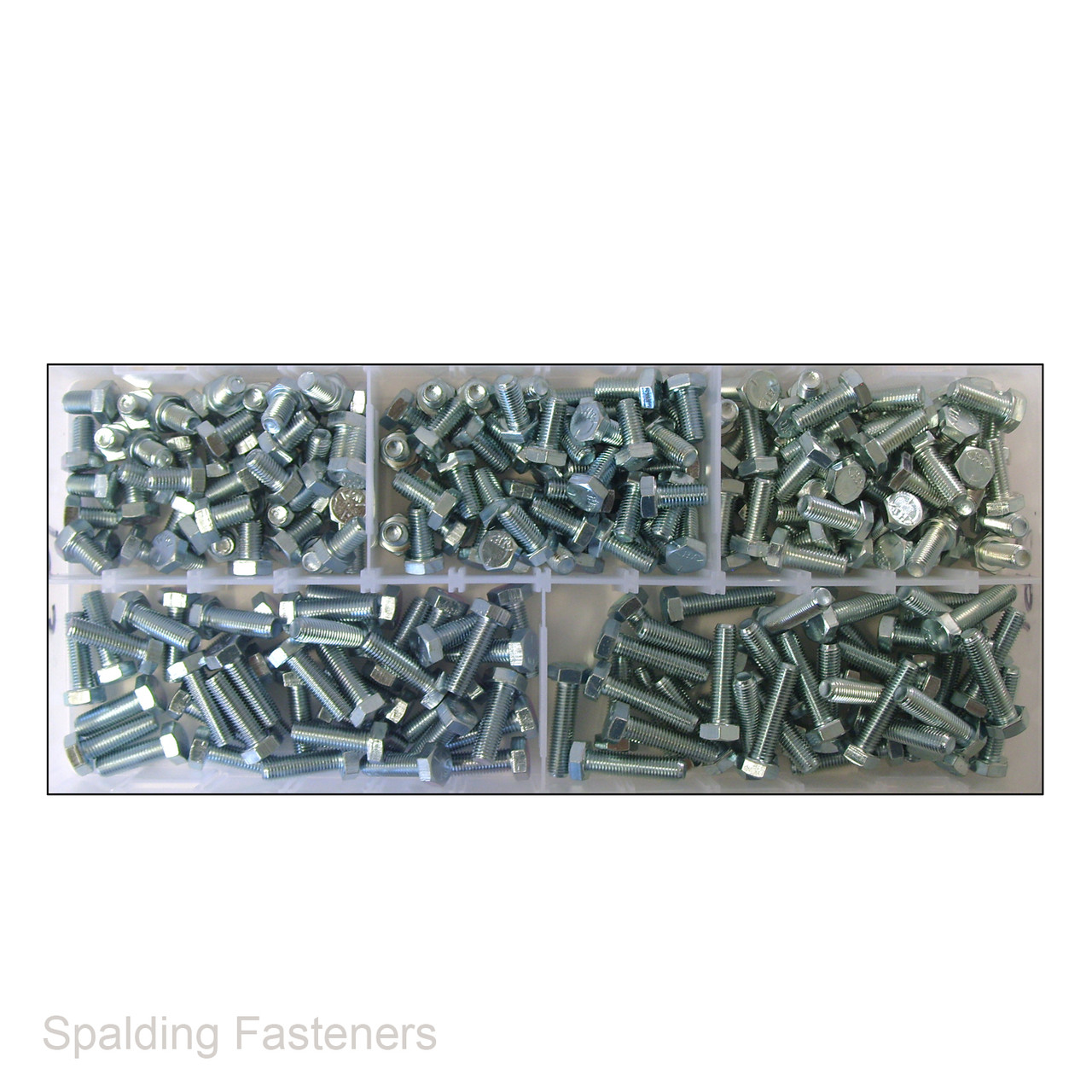 Assorted 5/16" UNF H.T Zinc Plated Hexagon Head Set Screw Fully Threaded Bolts
