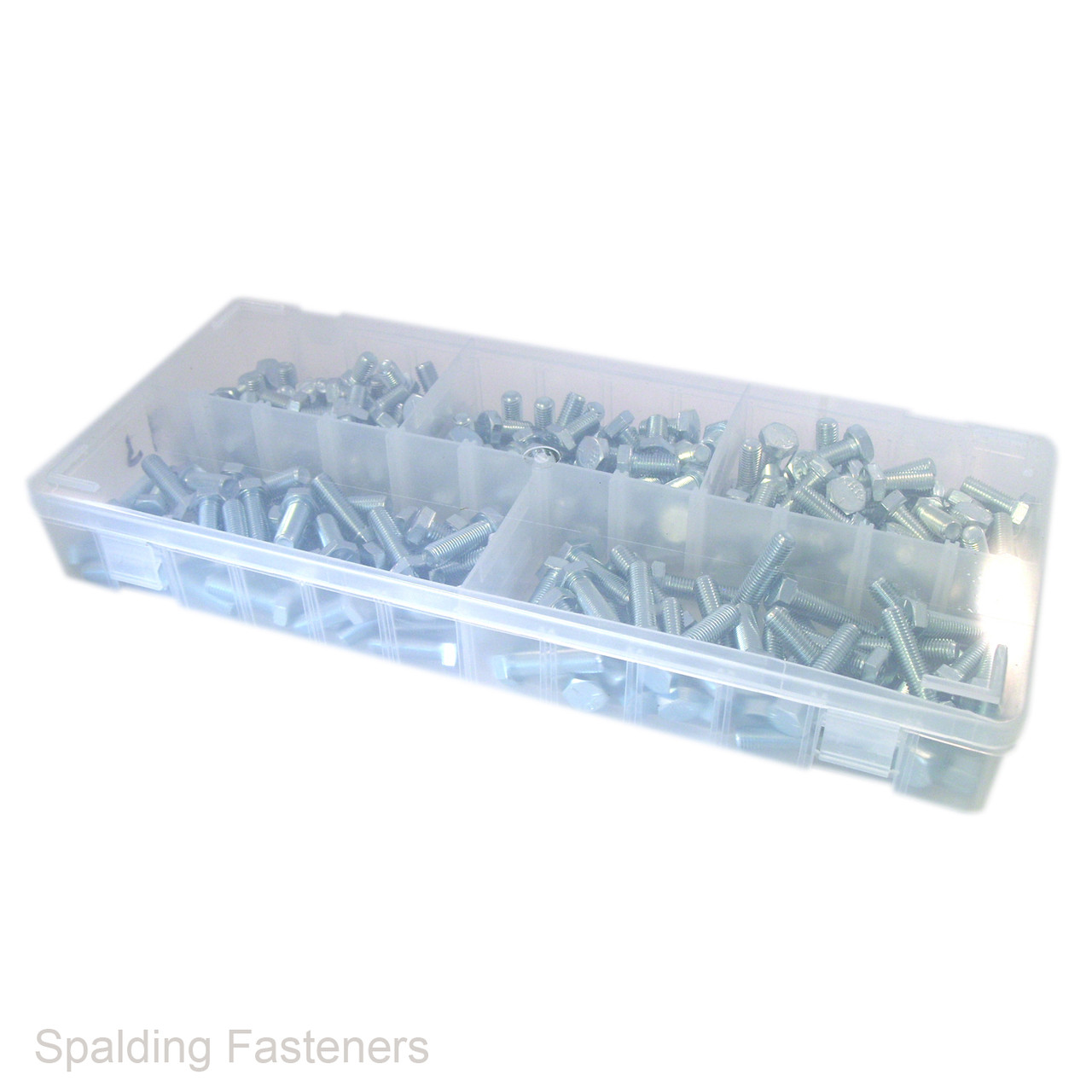Assorted 5/16" UNF H.T Zinc Plated Hexagon Head Set Screw Fully Threaded Bolts