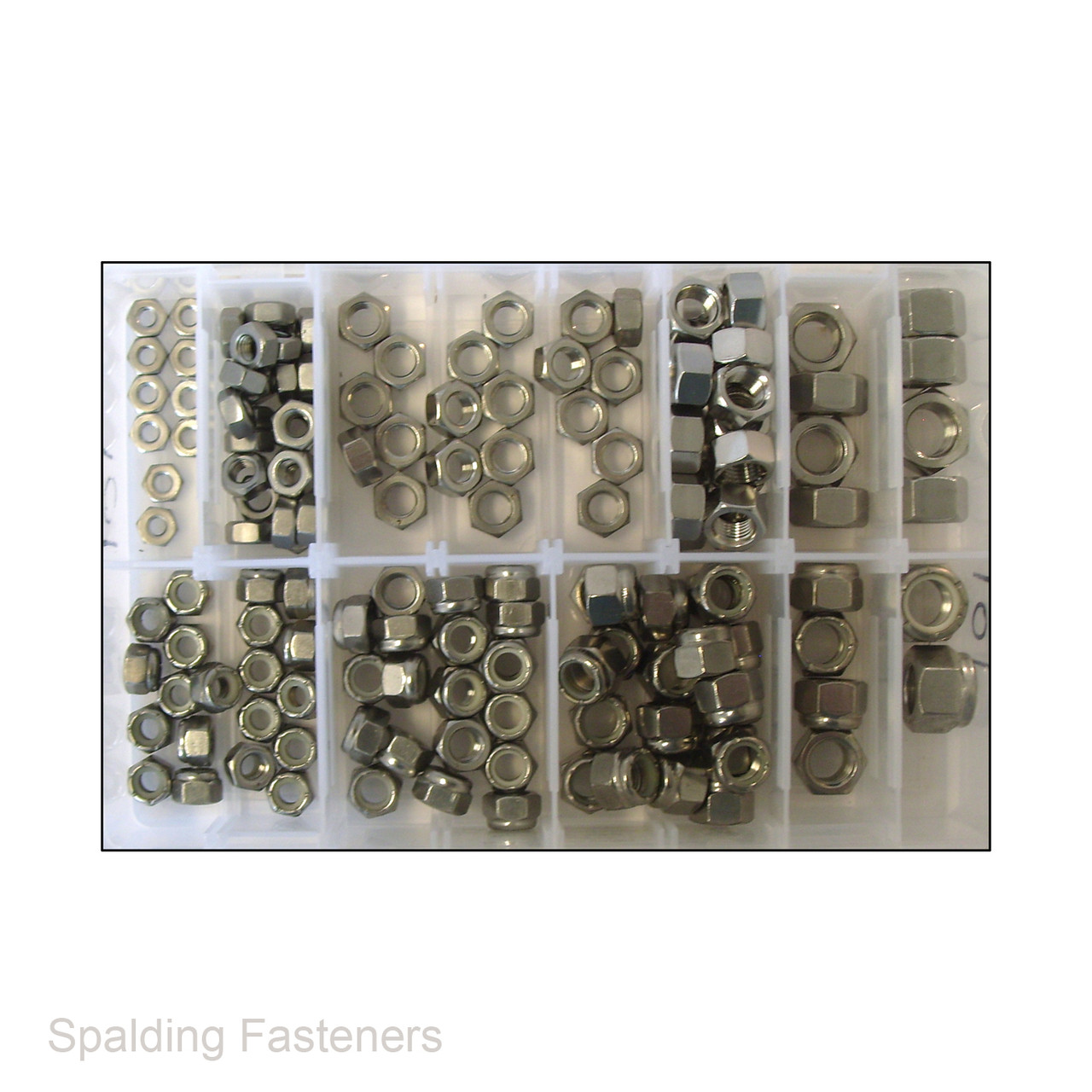 Assorted Unf A2 Stainless Steel Hexagon Full Nuts & Nyloc Nuts