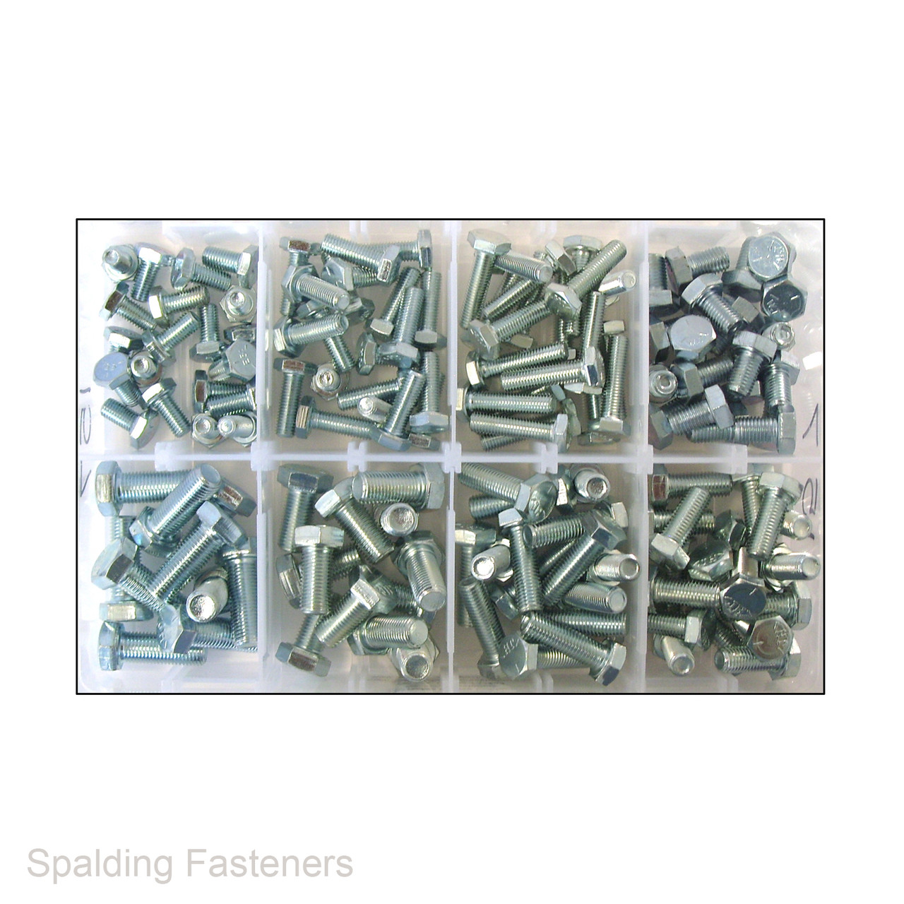 Assorted 1/4", 5/16" & 3/8" UNF H.T Zinc Hex Head Set Screw Fully Threaded Bolts