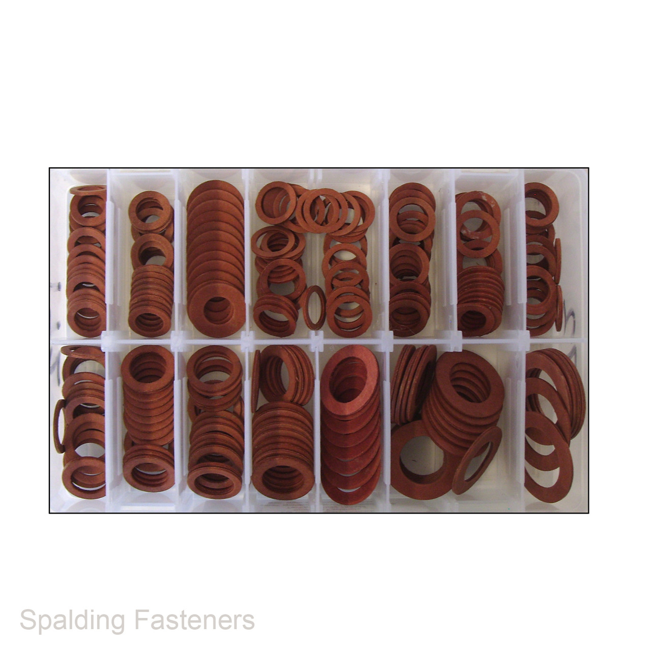 Assorted Medium To Large Imperial Fibre Washers