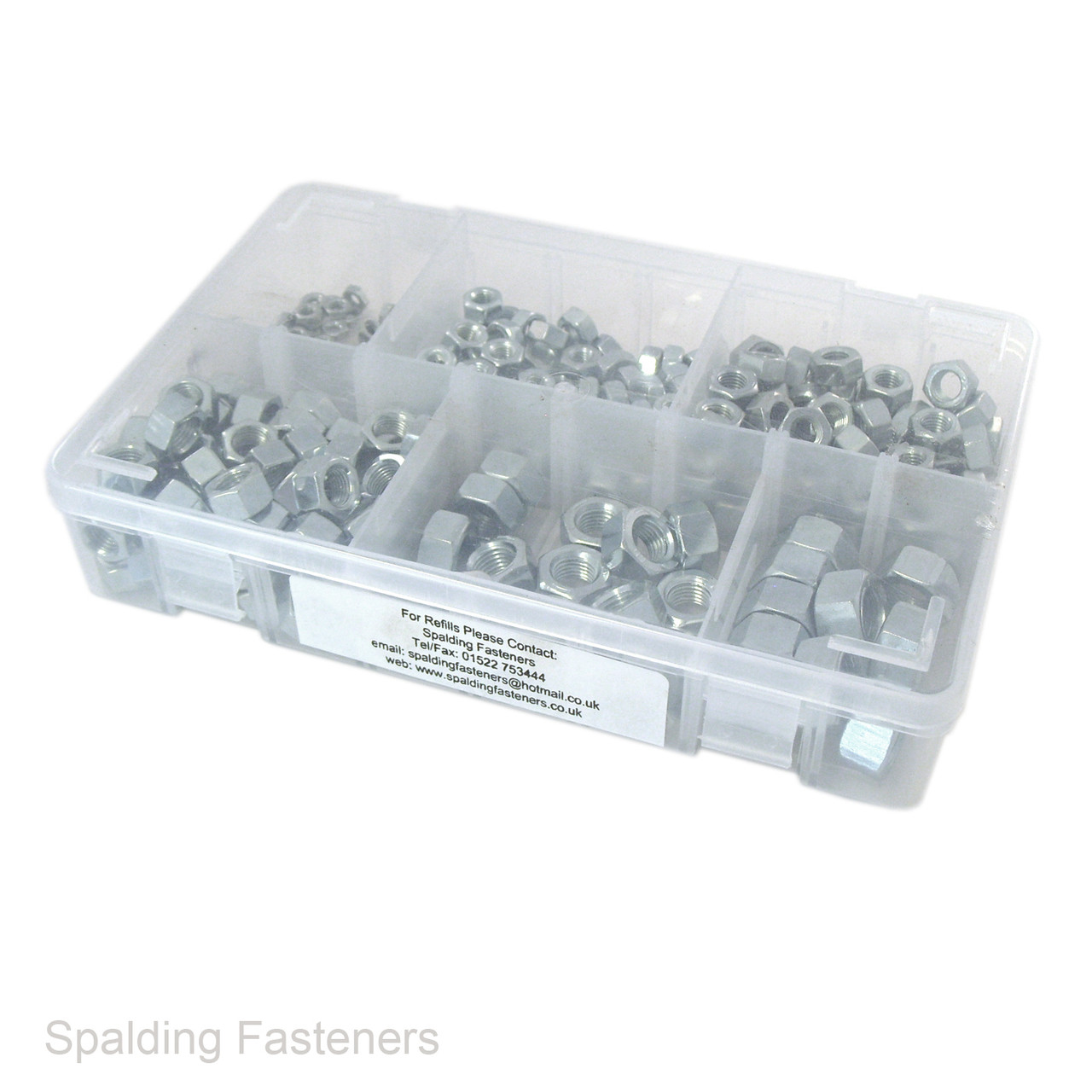 Assorted UNF H.T Zinc Plated Hex Full Nuts