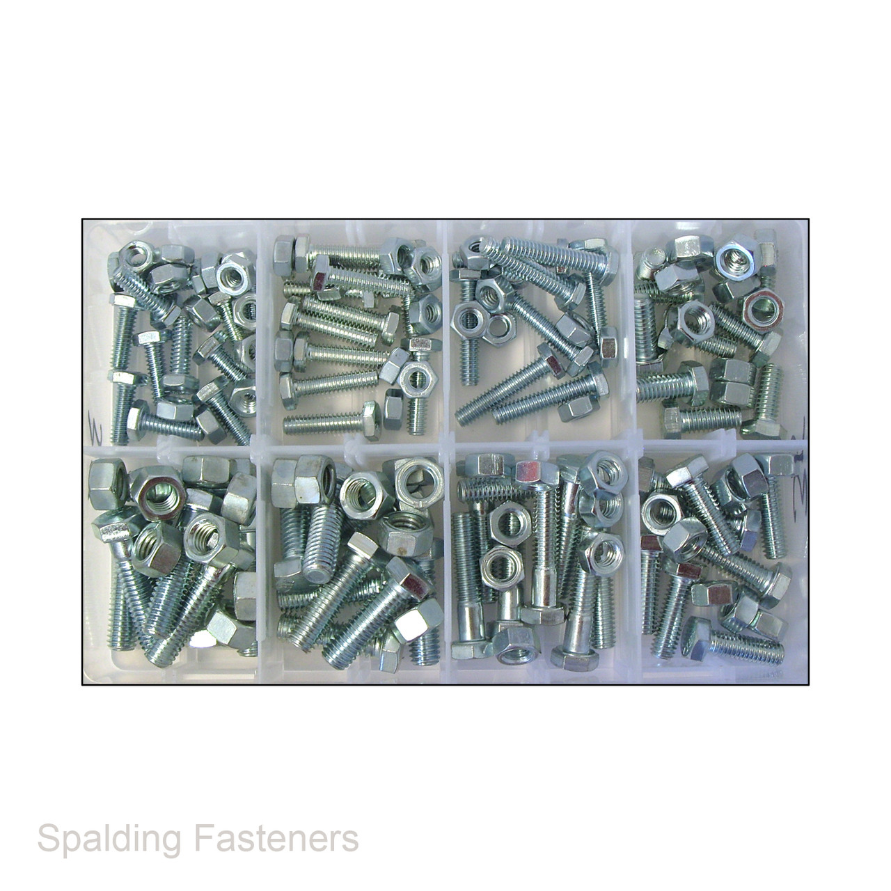 Assorted 1/4", 5/16" & 3/8" UNC H.T Zinc Fully Threaded Set Screws, Bolts & Nuts