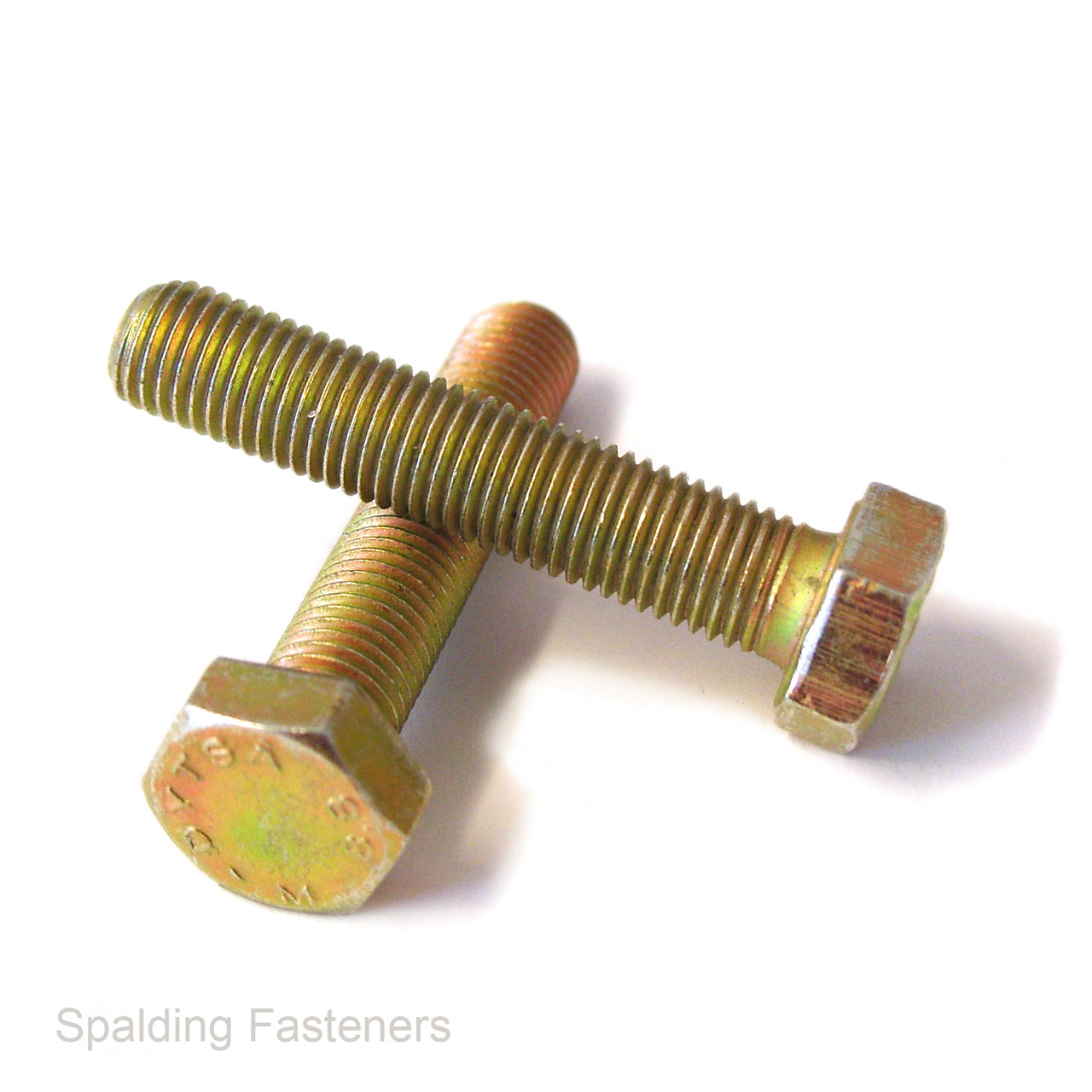 M12 Metric Fine 8.8 Grade High Tensile Zinc Hex Head Fully Threaded Set Screws