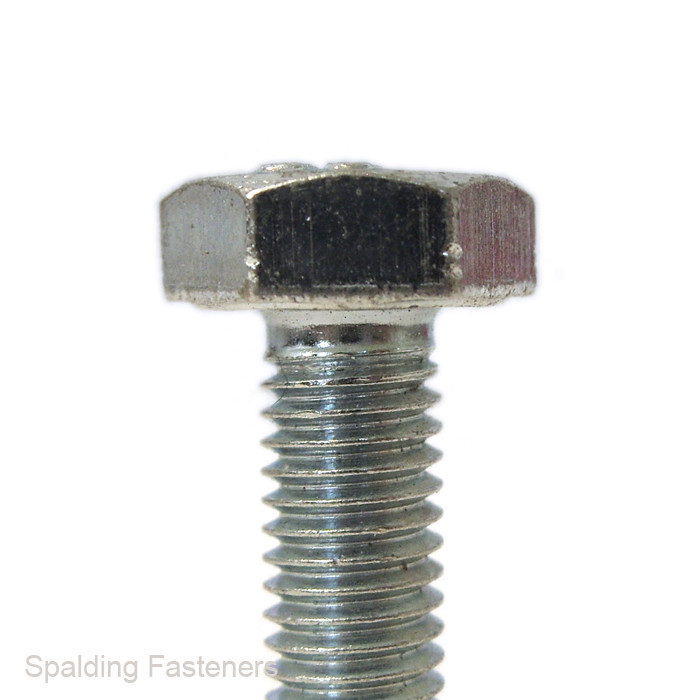3/8" UNF Zinc Plated Steel Hex Head Set Screw Fully Threaded Bolts