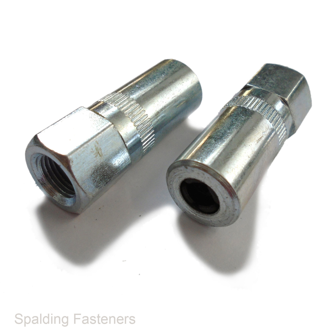 Heavy Duty Grease Gun End Connector Steel 4 Jaw Hydraulic nipple 1/8bsp