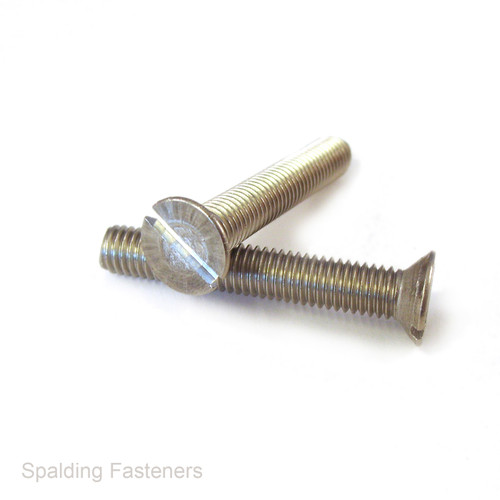8-32 UNC A2 Stainless Steel Countersunk Slotted Head Machine Screws
