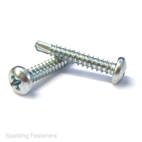 No.8 Pan Phillips Zinc Plated Steel Self Drilling Screws Wood To Steel