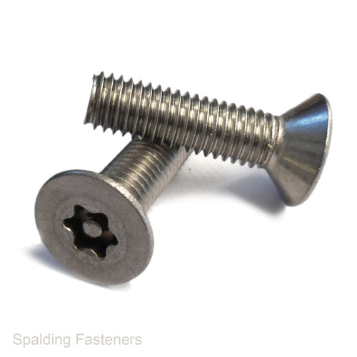 M3 Security Screws A2 Stainless Steel Countersunk 6 Lobe Pin Torx