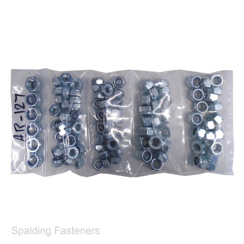 106 Assorted Metric Fine & Extra Fine Zinc Plated Nyloc Nuts