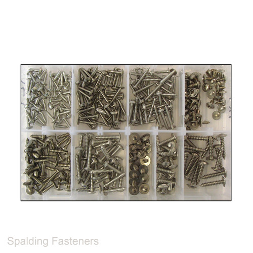 Assorted No 6, 8 & 10 A2 Stainless Steel Pozi Flange Self Tapping Screws