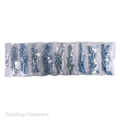 Assorted M10 Metric Zinc Plated Hex Head Set Screws, Bolts, Nuts & Washers