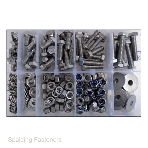 Assorted M8 Metric A2 Stainless Steel Set Screw Bolts, Nuts & Washers
