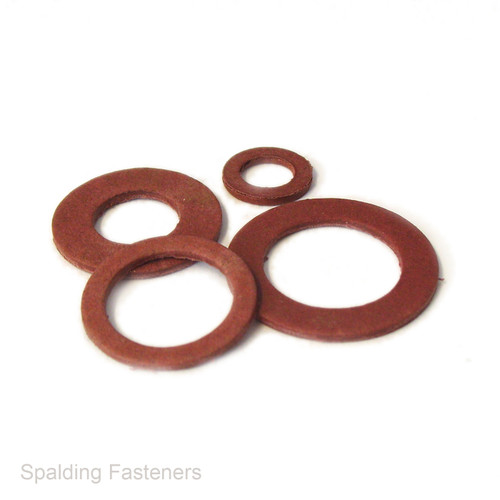 Metric Red Fibre Flat Sealing Washers - 5mm To 20mm