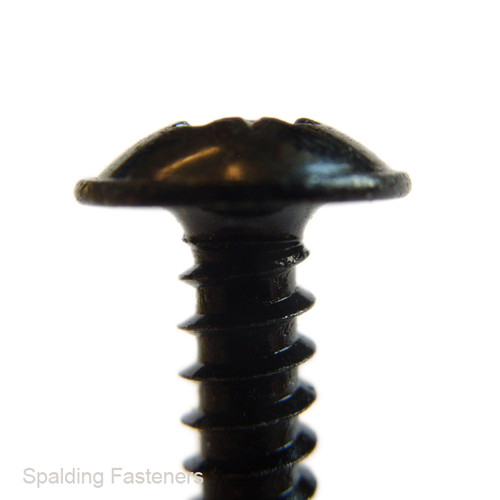 No.4 Black Pozi Flange Head Self Tapping Screws
