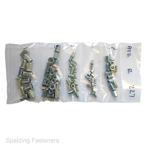 Assorted Metric Steel Hexagon Riv Nuts