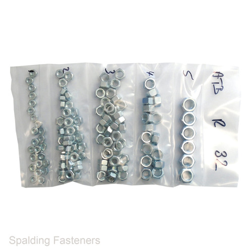 Assorted UNF Zinc Plated Full Nuts