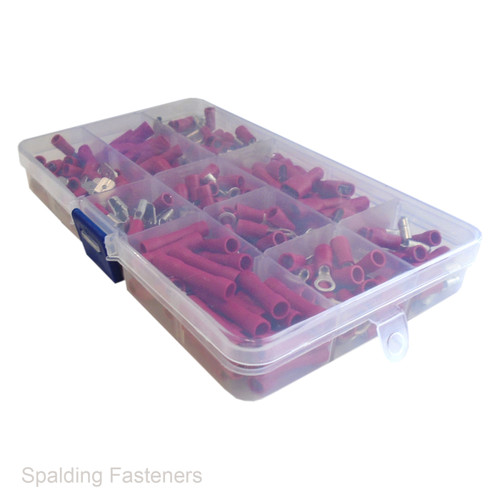 Assorted Red Electrical Terminals 3.2mm To 6.3mm