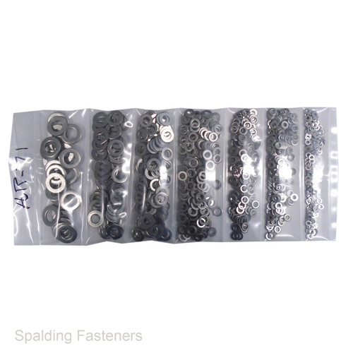 Assorted M3, M4, M5, M6, M8, M10 & M12 Metric A2 Stainless Steel Flat Washers