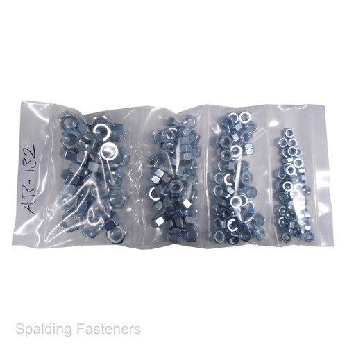 175 Assorted Whitworth Zinc Full Nuts