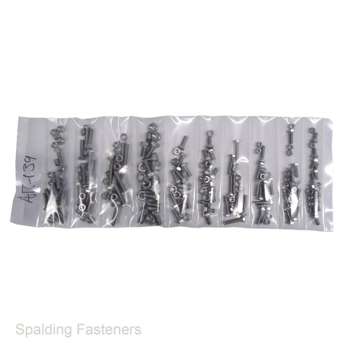 Assorted M5, M6 & M8 Metric Stainless Steel Hex Head Set Screw Bolts & Full Nuts